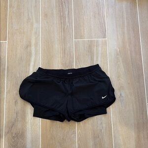 Nike Black Athletic Shorts Lightweight Elastic Waist